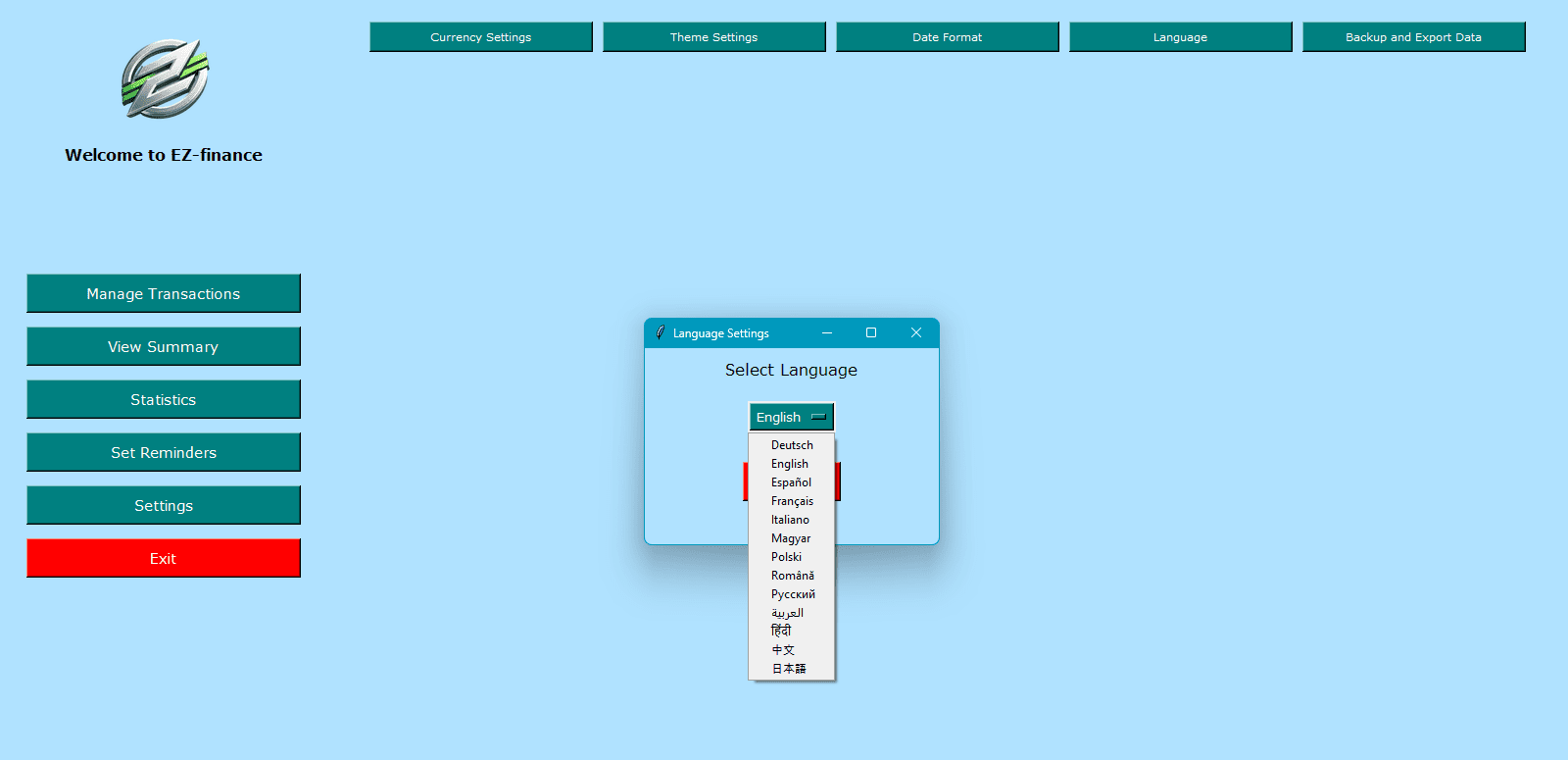 Language Settings